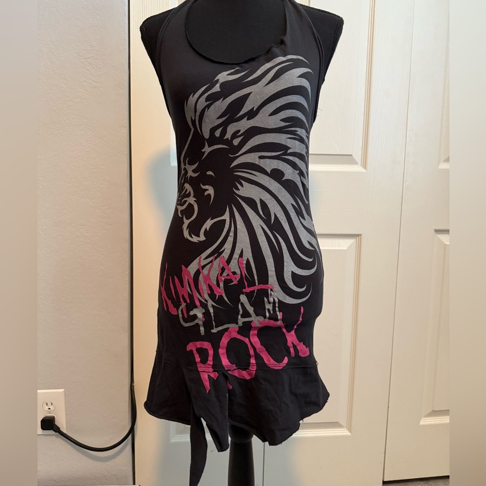 Black and Pink Swim Coverup